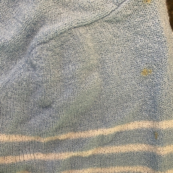 Carolyn Taylor Boatneck Striped Sweater (Size:XL, Color: Powder Blue/White) - Picture 4 of 5